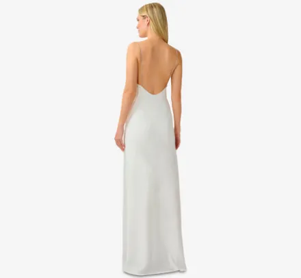 Adrianna Papell Formal Dresses*Satin Cowl Slip Gown In