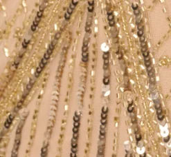 Adrianna Papell Wedding Guest Dresses|Formal Dresses*Scallop Beaded Cape Column Gown In
