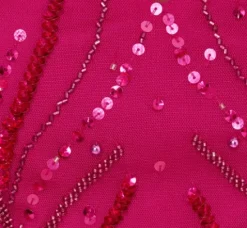 Adrianna Papell Wedding Guest Dresses*Sequin Beaded Cape Dress With Illusion Neckline In Hot Orchid