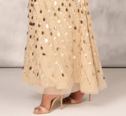 Adrianna Papell Wedding Guest Dresses|Formal Dresses*Sequin Beaded Mermaid Gown With Halter Neckline In