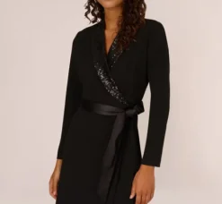 Adrianna Papell Wedding Guest Dresses|Day Dresses*Sequin Collar Tuxedo Dress In