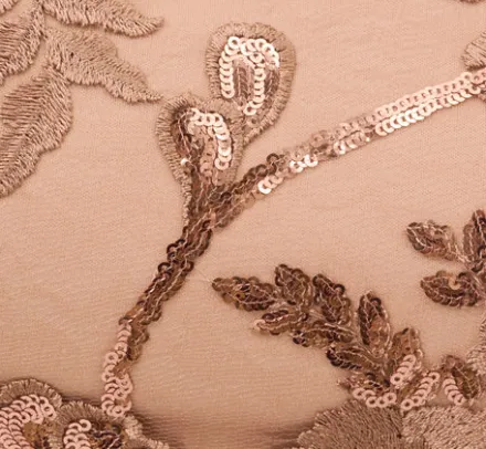 Adrianna Papell Wedding Guest Dresses|Petite-Friendly*Sequin Embroidered Midi Dress With Sheer Short Sleeves In