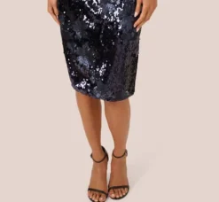Adrianna Papell Wedding Guest Dresses|Petite-Friendly*Sequin Sheath Dress In