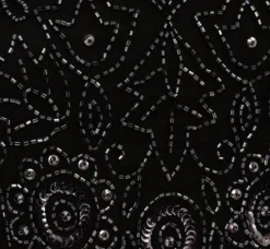Adrianna Papell Wedding Guest Dresses|Formal Dresses*Short Sleeve Blouson Beaded Gown In Black Gunmetal