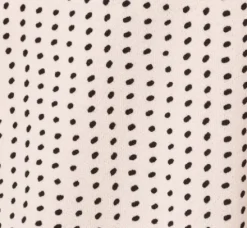Adrianna Papell Tops & Blouses*Short Sleeve Printed Top With Pleated Details In Ivory Black Seed Dot