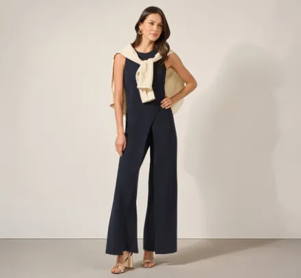 Adrianna Papell Jumpsuits*Sleeveless Asymmetrical Jumpsuit In