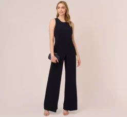 Adrianna Papell Jumpsuits*Sleeveless Asymmetrical Jumpsuit In