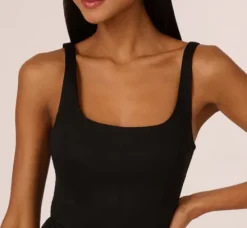 Adrianna Papell Wedding Guest Dresses|Day Dresses*Sleeveless Fit And Flare Dress With Square Neckline In