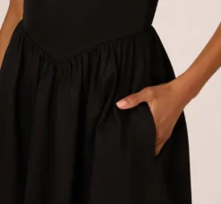 Adrianna Papell Wedding Guest Dresses|Day Dresses*Sleeveless Fit And Flare Dress With Square Neckline In