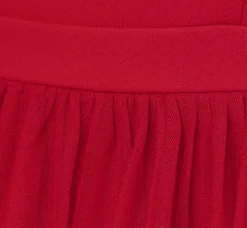 Adrianna Papell Wedding Guest Dresses|Petite-Friendly*Sleeveless Midi Dress With Square Neck And Tiered Skirt In Matador Red