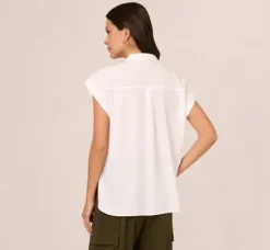 Adrianna Papell Tops & Blouses|Co-Ord Sets*Sleeveless Utility Shirt With Chest Pockets In