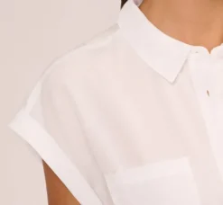 Adrianna Papell Tops & Blouses|Co-Ord Sets*Sleeveless Utility Shirt With Chest Pockets In