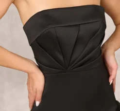 Adrianna Papell Wedding Guest Dresses|Formal Dresses*Strapless Mikado Ball Gown With Mesh Skirt In