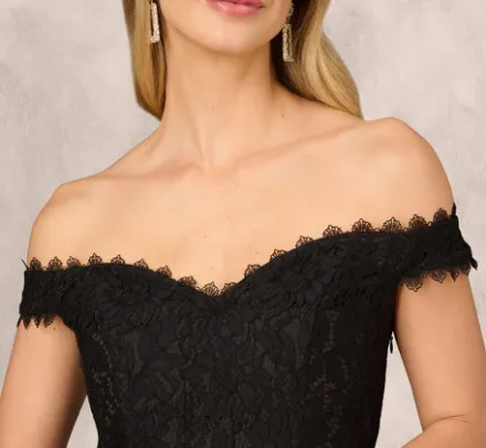 Adrianna Papell Wedding Guest Dresses|Formal Dresses*Strapless Organza Ball Gown With Off The Shoulder Neckline In