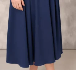 Adrianna Papell Wedding Guest Dresses|Petite-Friendly*Stretch Mikado Midi Dress With Beaded Neckline And Straps In