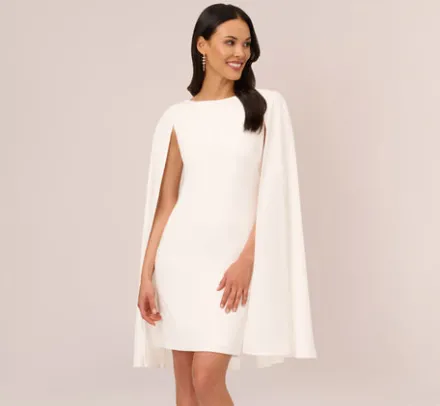 Adrianna Papell Ap Exclusives|Day Dresses*Structured Cape Sheath Dress In