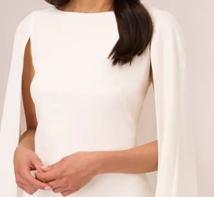 Adrianna Papell Ap Exclusives|Day Dresses*Structured Cape Sheath Dress In