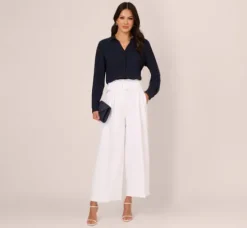 Adrianna Papell Tops & Blouses|Co-Ord Sets*Textured Button Up Top With Long Sleeves In Blue Moon