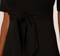 Adrianna Papell Wedding Guest Dresses|Day Dresses*Three Quarter Sleeve Trapeze Dress With Ruffle Mock Neck In