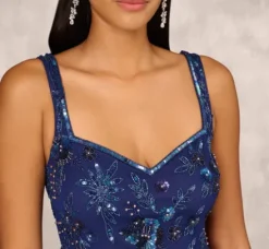 Adrianna Papell Wedding Guest Dresses|Formal Dresses*Tiered Organza Gown With Beaded Bodice In