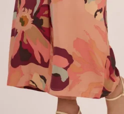 Adrianna Papell Pants & Skirts*Tropical Floral Print Wide Leg Pants With Drawstring Waist In