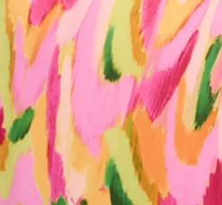 Adrianna Papell Wedding Guest Dresses|Petite-Friendly*Tropical Print Satin Ankle Length Dress With Tiered Skirt In Pink Multi