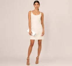 Adrianna Papell Day Dresses*Tweed Pearl Short Dress In