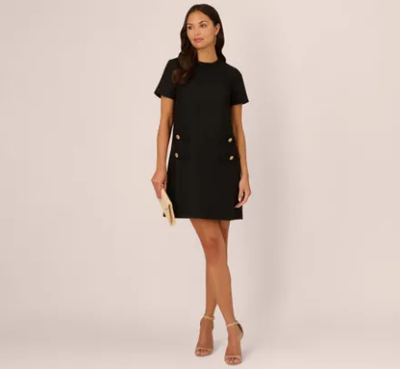 Adrianna Papell Wedding Guest Dresses|Ap Exclusives*Tweed Sheath Dress With Short Sleeves In