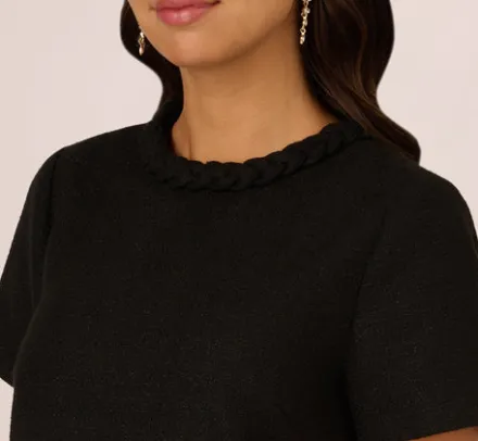 Adrianna Papell Wedding Guest Dresses|Ap Exclusives*Tweed Sheath Dress With Short Sleeves In