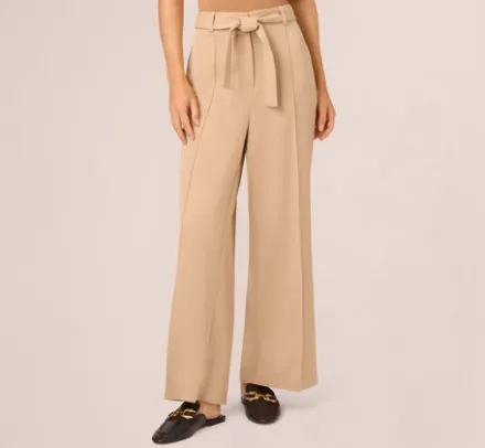 Adrianna Papell Pants & Skirts|Co-Ord Sets*Twill Zip Fly Belted Wide Leg Pant In