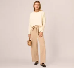 Adrianna Papell Pants & Skirts|Co-Ord Sets*Twill Zip Fly Belted Wide Leg Pant In