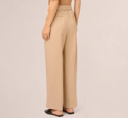 Adrianna Papell Pants & Skirts|Co-Ord Sets*Twill Zip Fly Belted Wide Leg Pant In