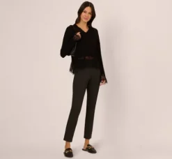 Adrianna Papell Tops & Blouses|Sweaters*V Neck Lace Trim Twofer Sweater In