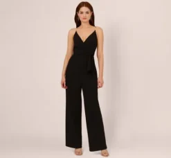Adrianna Papell Jumpsuits|Day Dresses*Wide Leg Jumpsuit With Pearl Chain Spaghetti Straps In