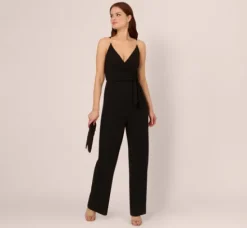 Adrianna Papell Jumpsuits|Day Dresses*Wide Leg Jumpsuit With Pearl Chain Spaghetti Straps In