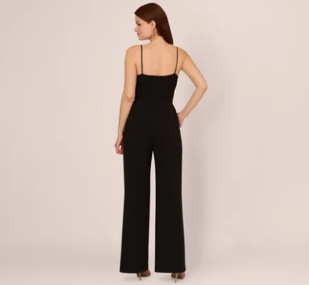 Adrianna Papell Jumpsuits|Day Dresses*Wide Leg Jumpsuit With Pearl Chain Spaghetti Straps In